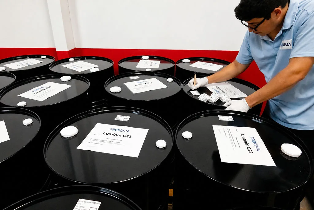 Labeling drums under the client's brand
